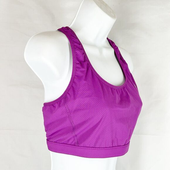 REVERSIBLE Champion Athletic Top S/M Purple Mesh Gray Solid Racerback 2 in 1 - Picture 4 of 8